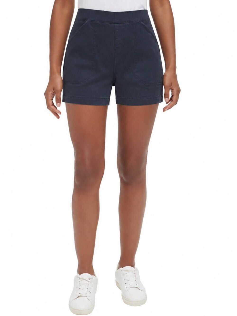Nautica Jeans Navy Pull-On Chino Shorts Stretch Tummy Control Size M 8